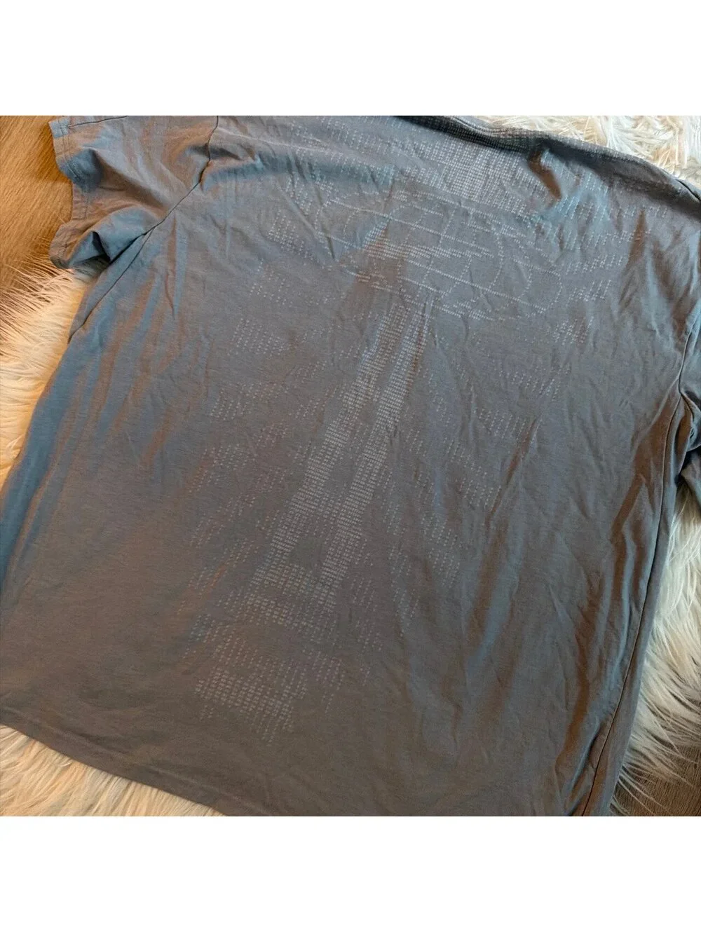 Nike Shirt Mens Large Gray Dri- Fit Short Sleeve Crew Neck